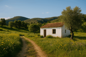 Alojamiento rural en Murcia en primavera, rodeado de vegetación y luz suave